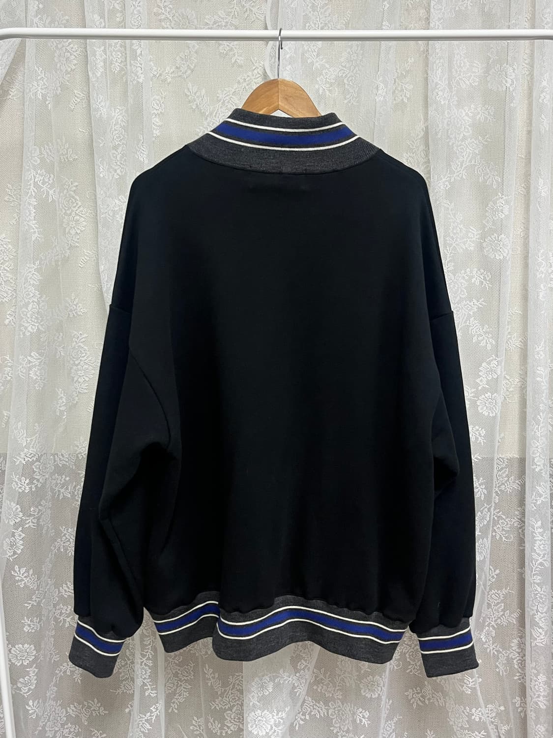 1) 새상품 러기드하우스 테이크 아머 카라 기모 반집업 블랙 상품이미지2