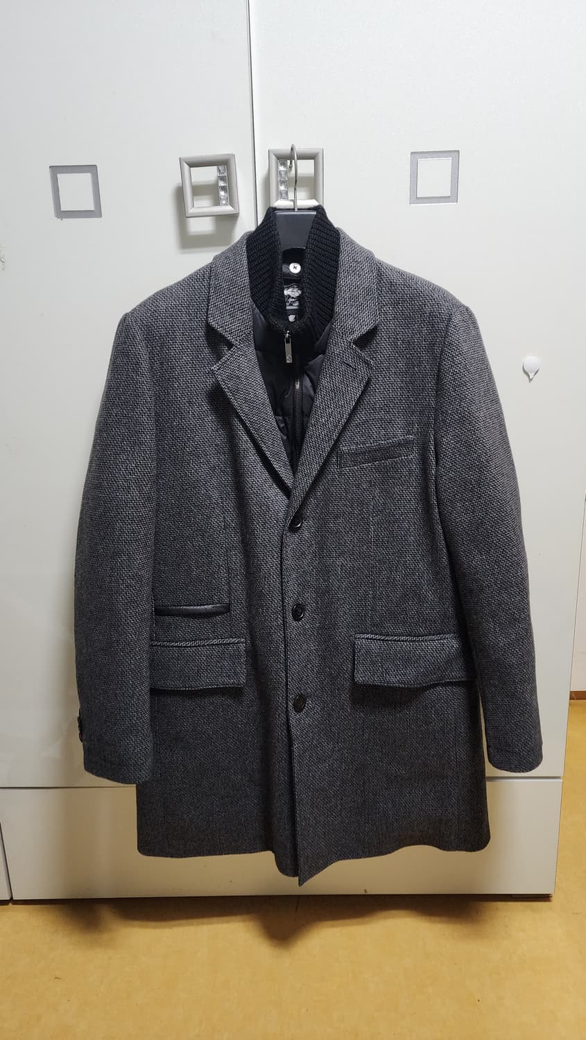 크리스찬 라크르와 남자 헤링본 여행자 겨울 코트 상품이미지1