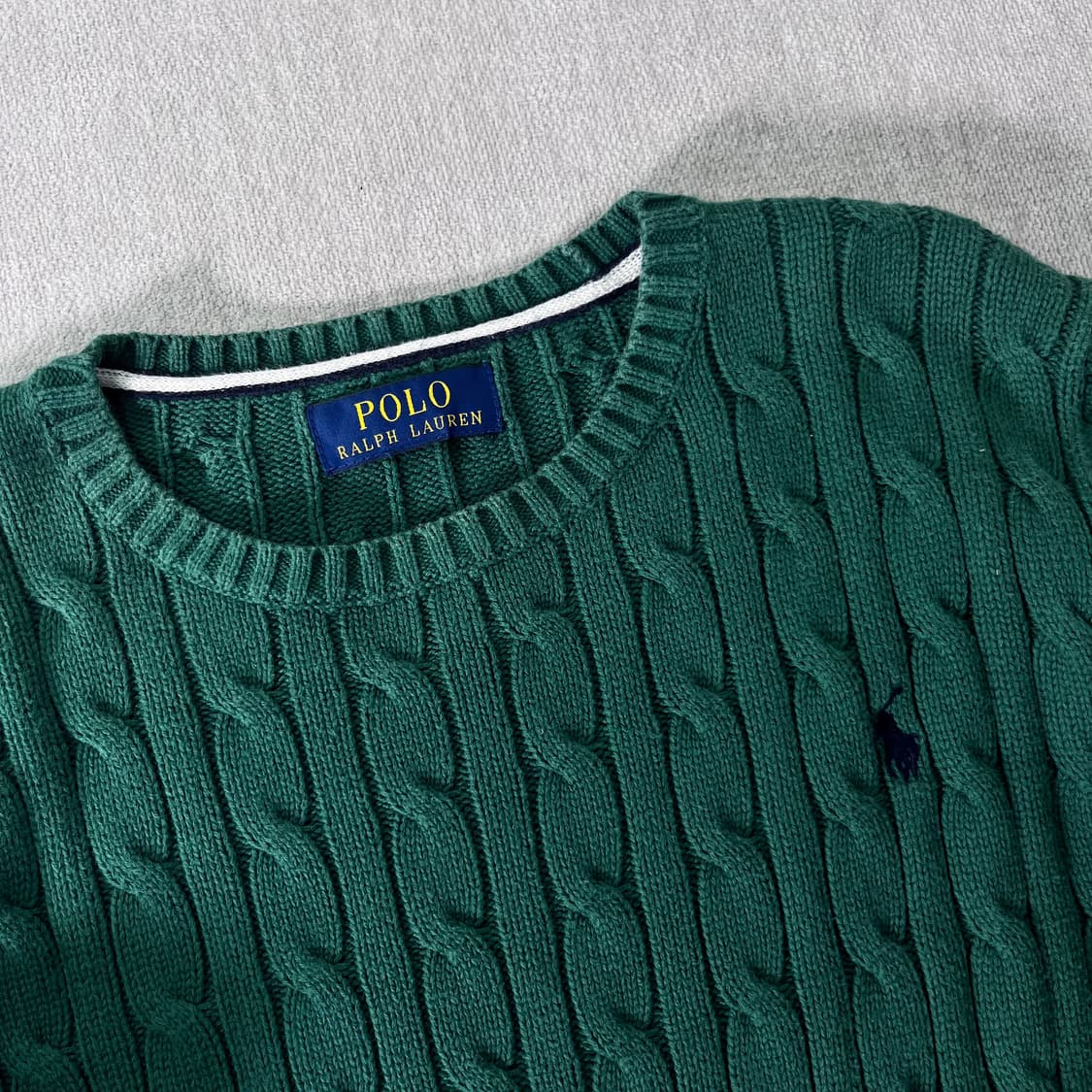 W 95 폴로랄프로렌 코튼 꽈배기 니트 상품이미지2