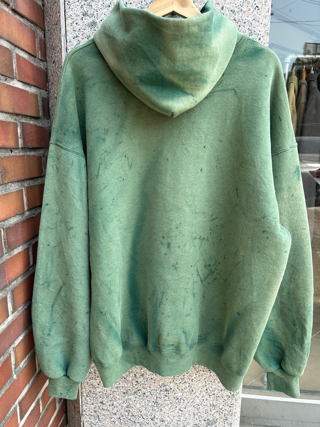 90‘s 러셀 페이딩 후디 그린 XXL 상품이미지5