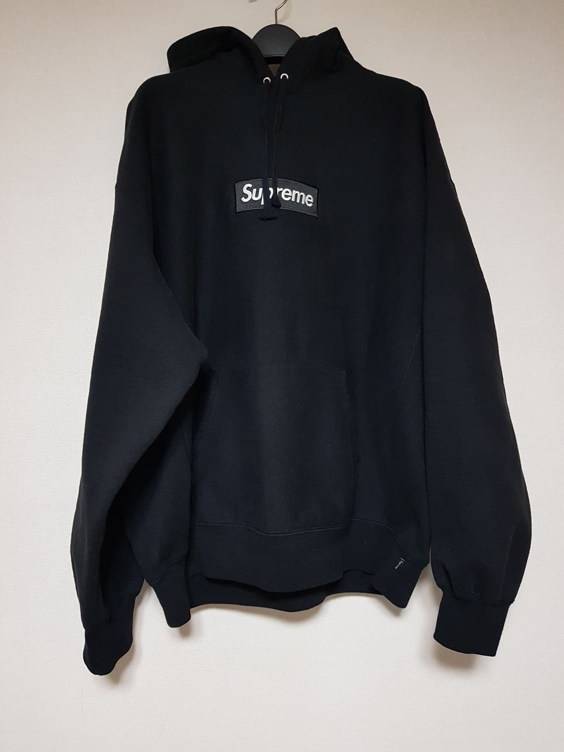 슈프림 박스로고 후드 티셔츠 블랙 상품이미지2