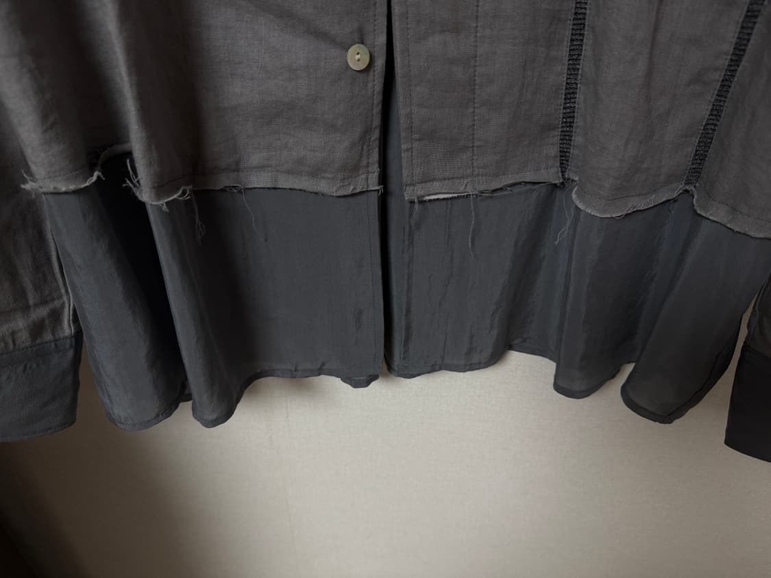 XLIM 엑슬림 EP.5 01 큐프라 릴렉스 핏 셔츠 그레이 상품이미지4