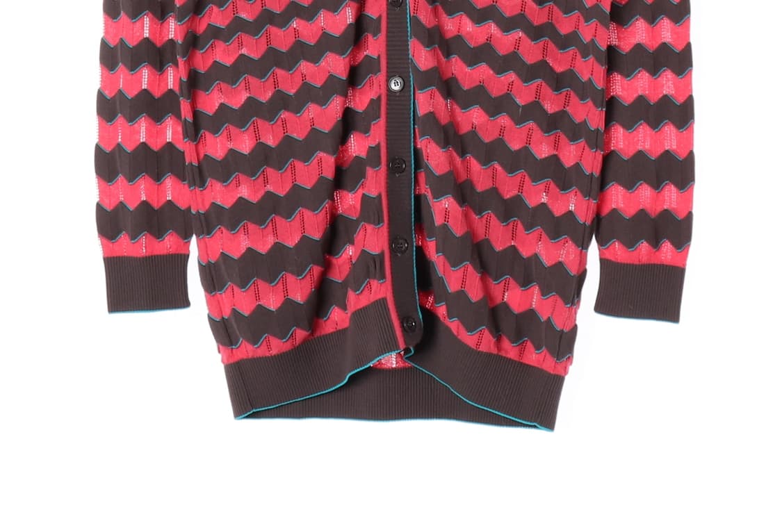 [L]미쏘니 브라운 핑크 스트라이프 긴팔 가디건
 상품이미지4