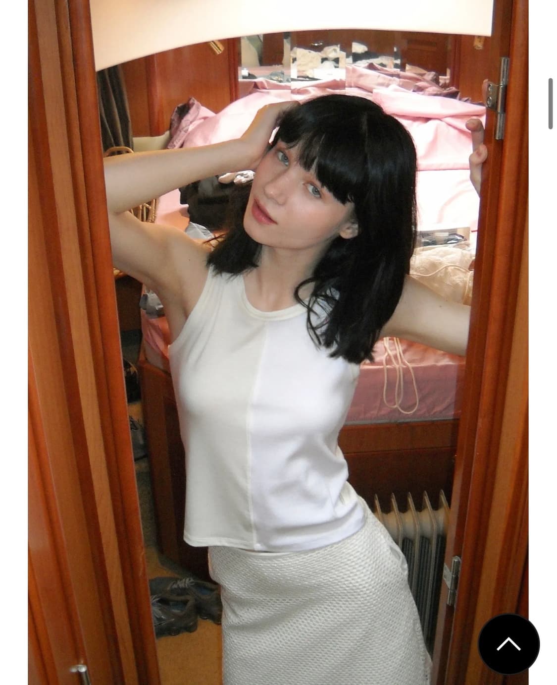 페스토 HALF AND HALF SLEEVELESS TOP DOVE 상품이미지4