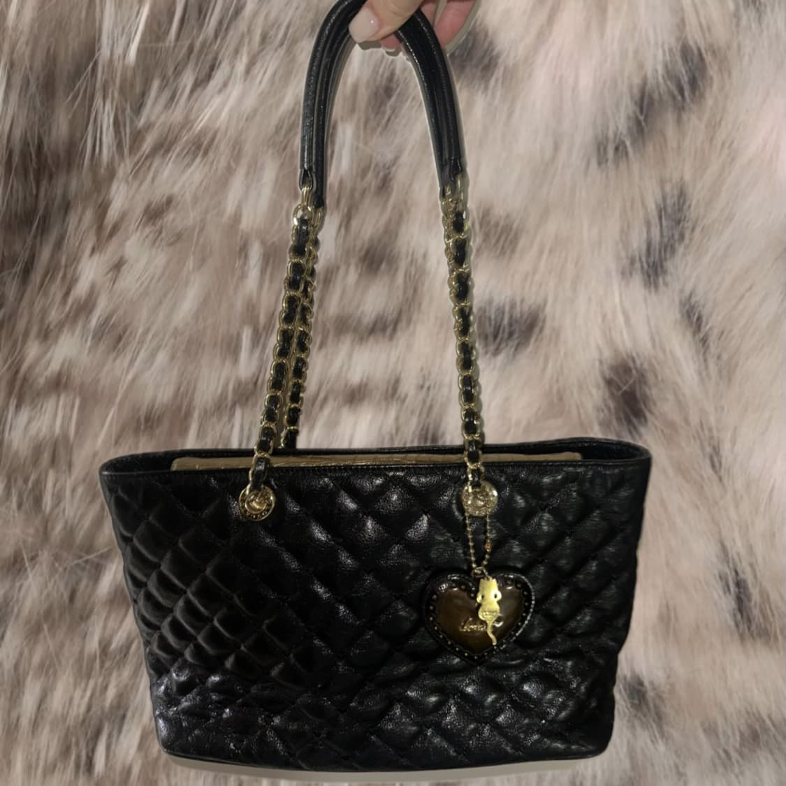 러브캣 블랙 숄더백 상품이미지1