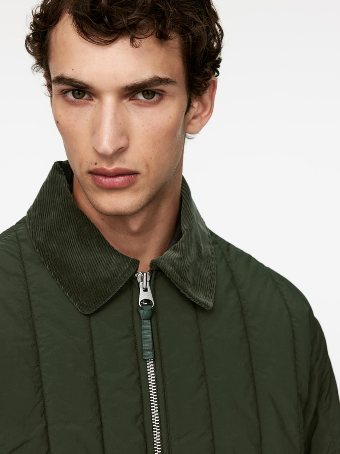 아르켓 다크그린 퀄팅 자켓 상품이미지1