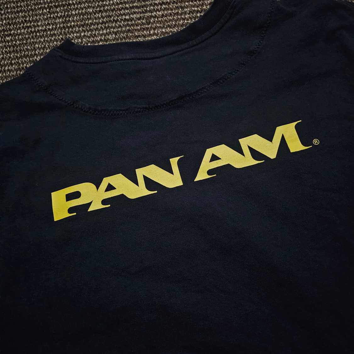 팬암 블랙 반팔 티셔츠 free(105) 상품이미지3