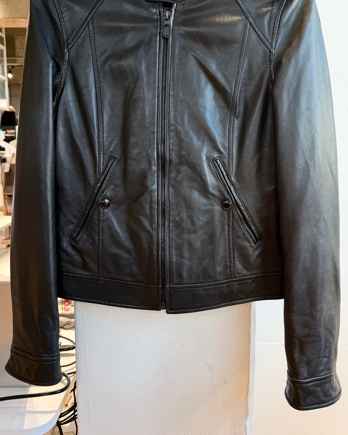 리바이스 딥올리브 쉽스킨 라이더 자켓 상품이미지5