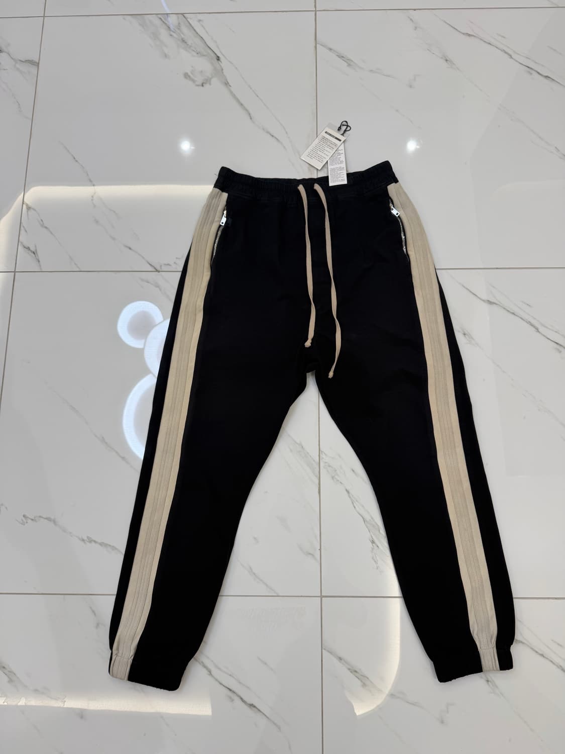 릭오웬스 블랙 사이드라인 배기팬츠 상품이미지1