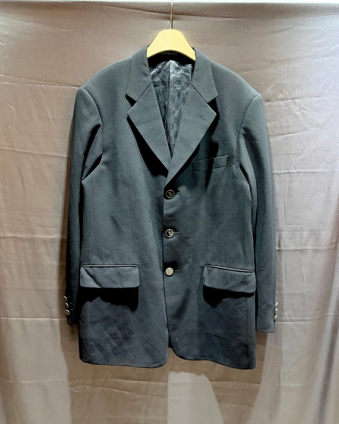 40L YSL 입생로랑 심볼로고 버튼 블랙 블레이저 상품이미지2