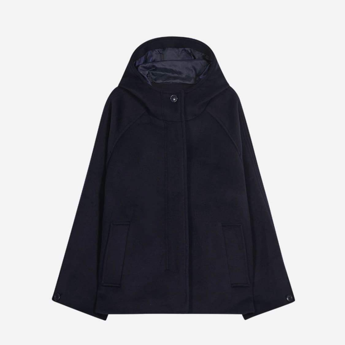 타입서비스) hooded half coat [navy] 상품이미지3