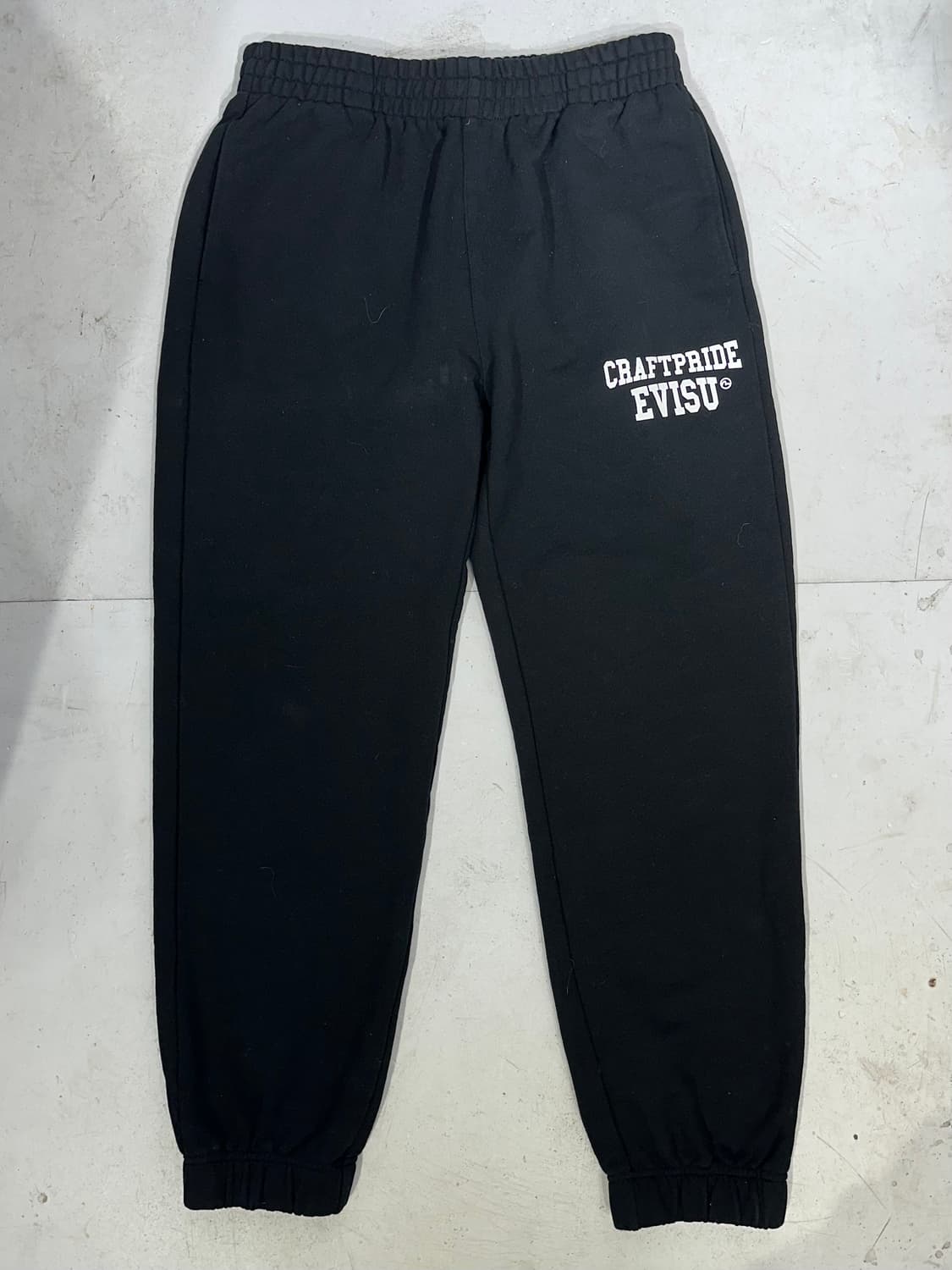 에비수 블랙 화이트 빅 로고 트레이닝 팬츠 XL 상품이미지4