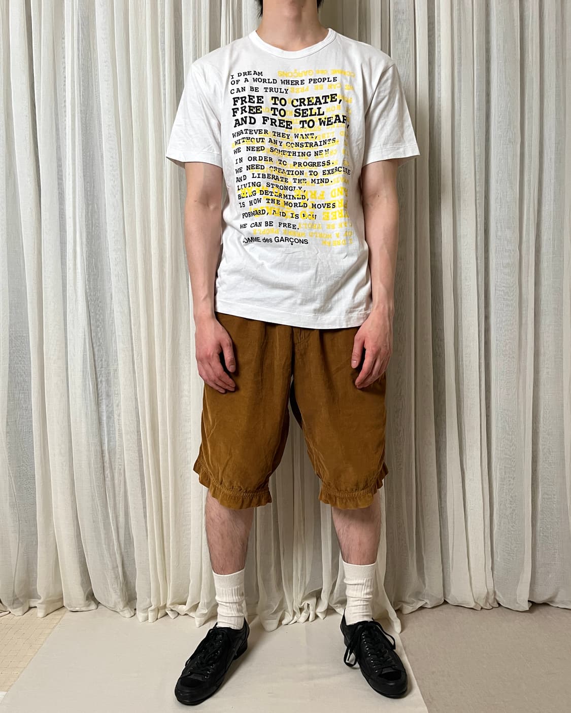 꼼데가르송 자유의 시 리버스프린팅 티셔츠 comme des garcons 상품이미지9