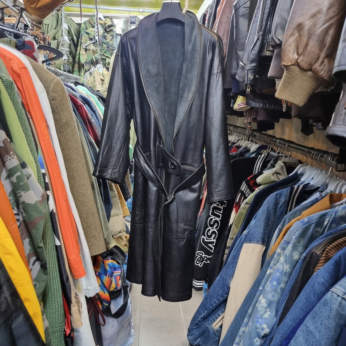 90s 이세이미야케 롱가죽자켓 상품이미지6