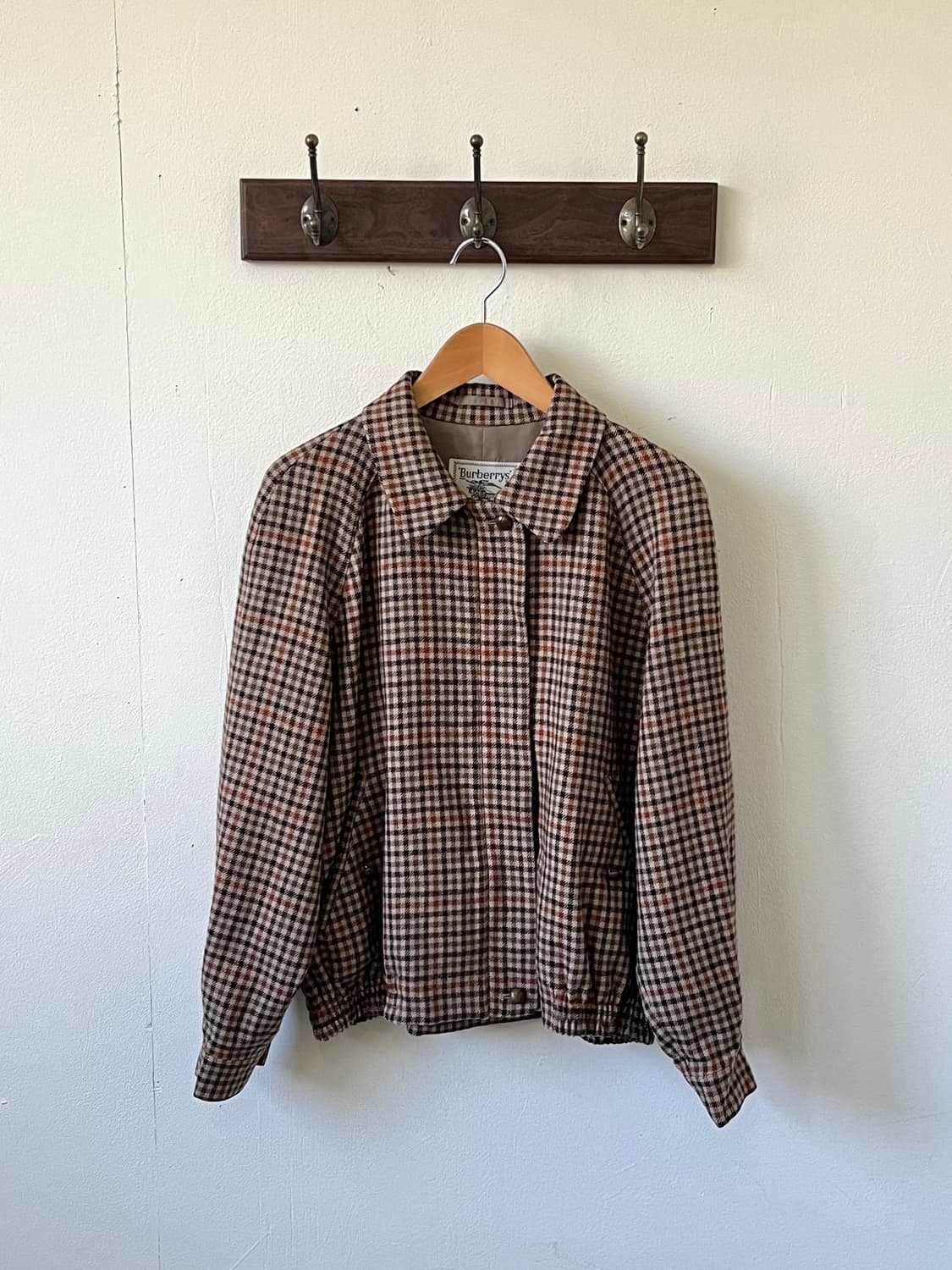 버버리 깅엄 체크 울 스윙탑 자켓 상품이미지1