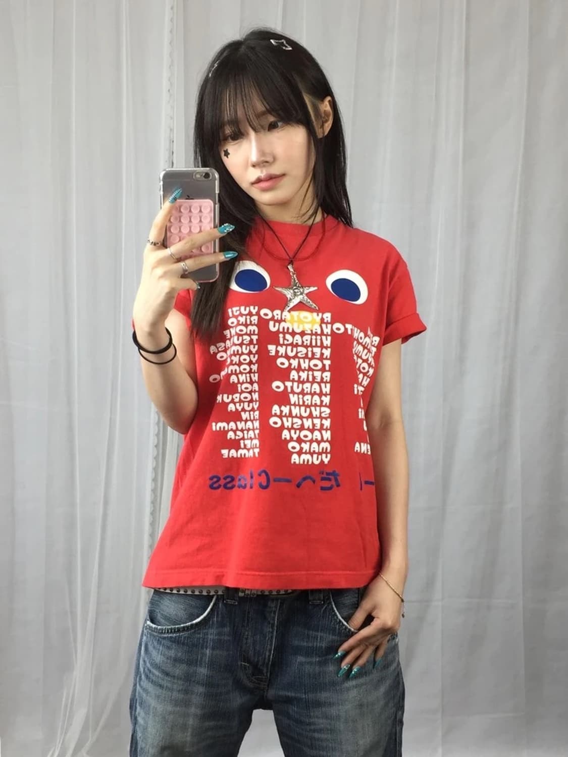 Printstar Japanese Graphic Red Tee 상품이미지1