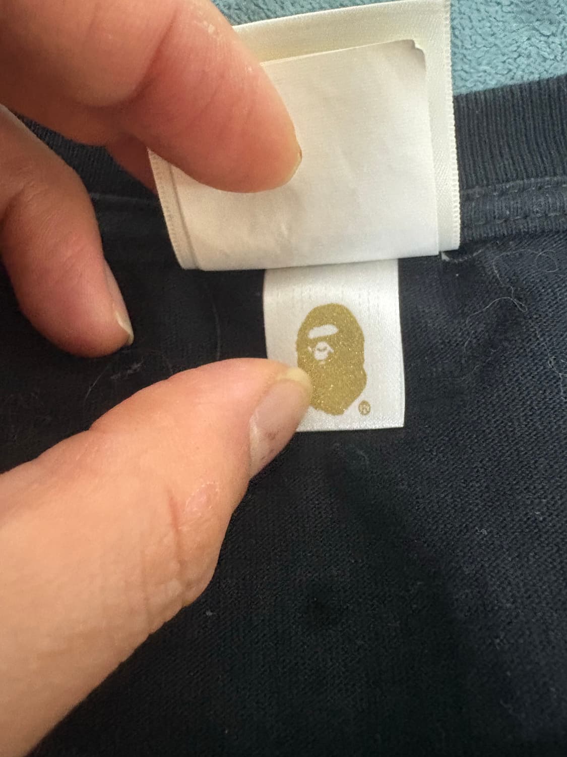 Bape 베이프 블루 카모 일본 티셔츠 XL 상품이미지5