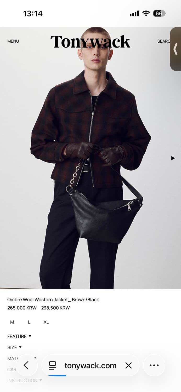 (하루 급처할인) 새상품 토니웩 울 웨스턴 자켓 L 상품이미지1