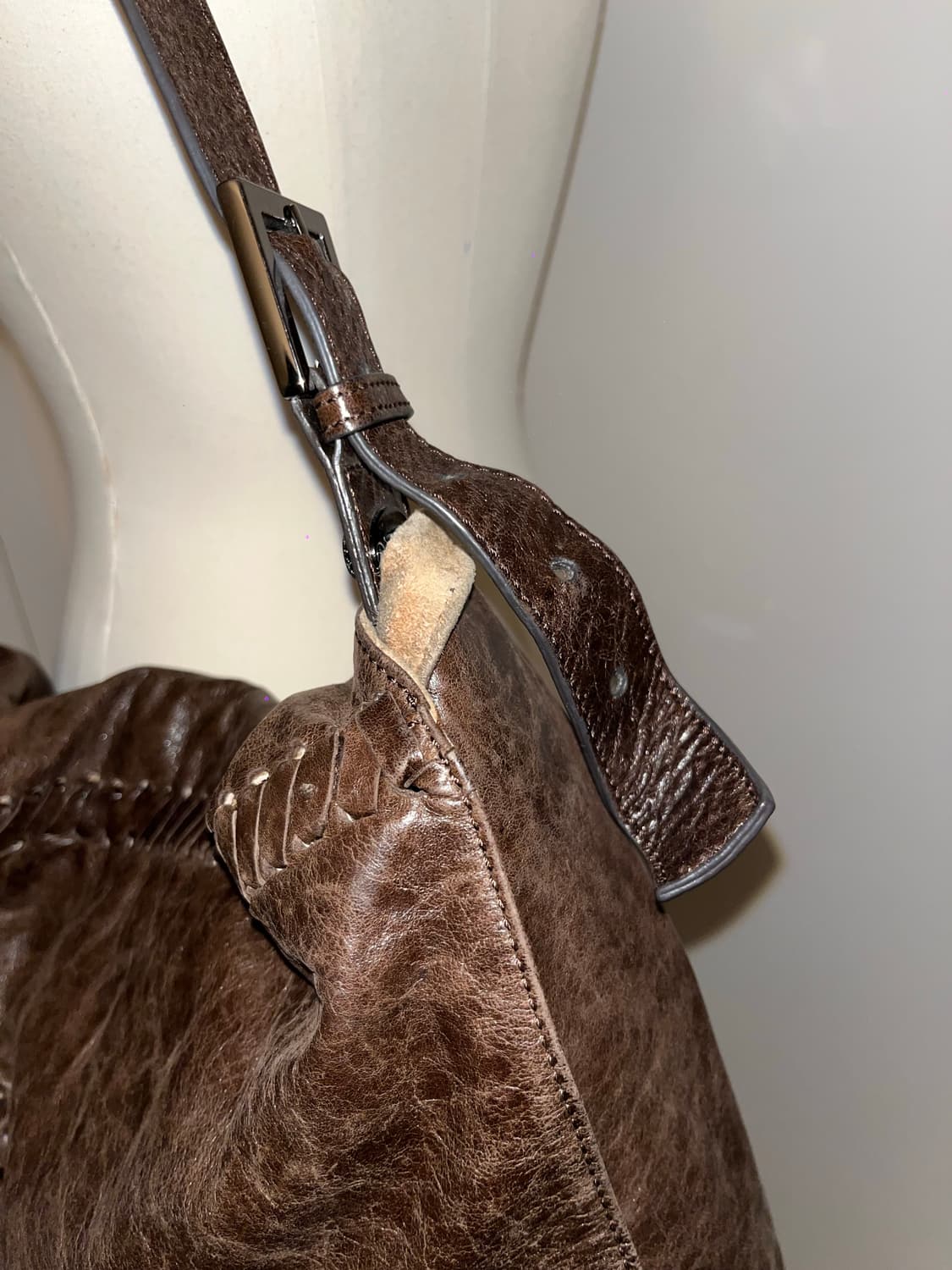 brown leather shoulder bag 상품이미지6