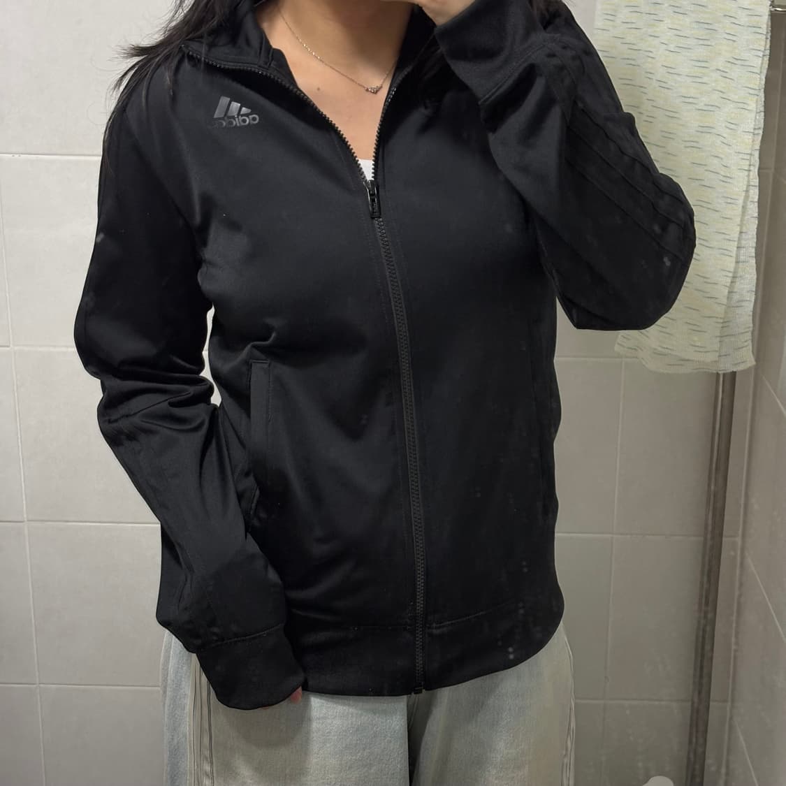 아디다스 올블랙 삼선 져지 M 95 상품이미지3