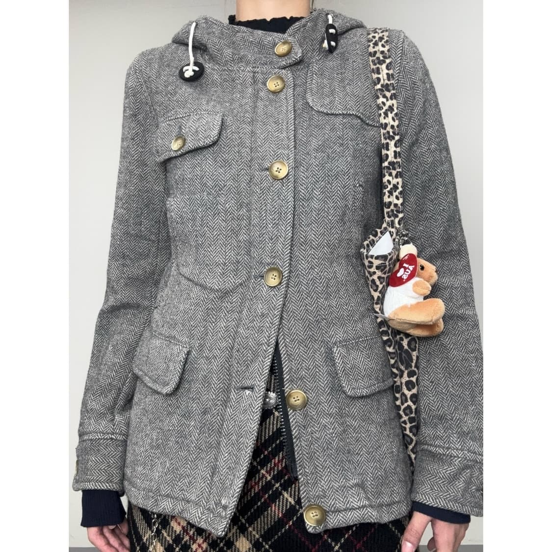 빈티지 그레이 후드 자켓 상품이미지1