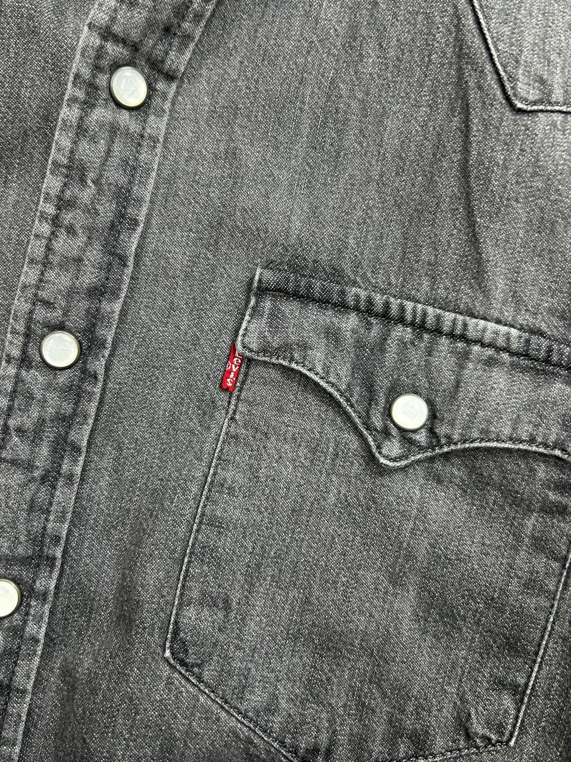 리바이스 그레이 흑청 웨스턴 셔츠 L 상품이미지6