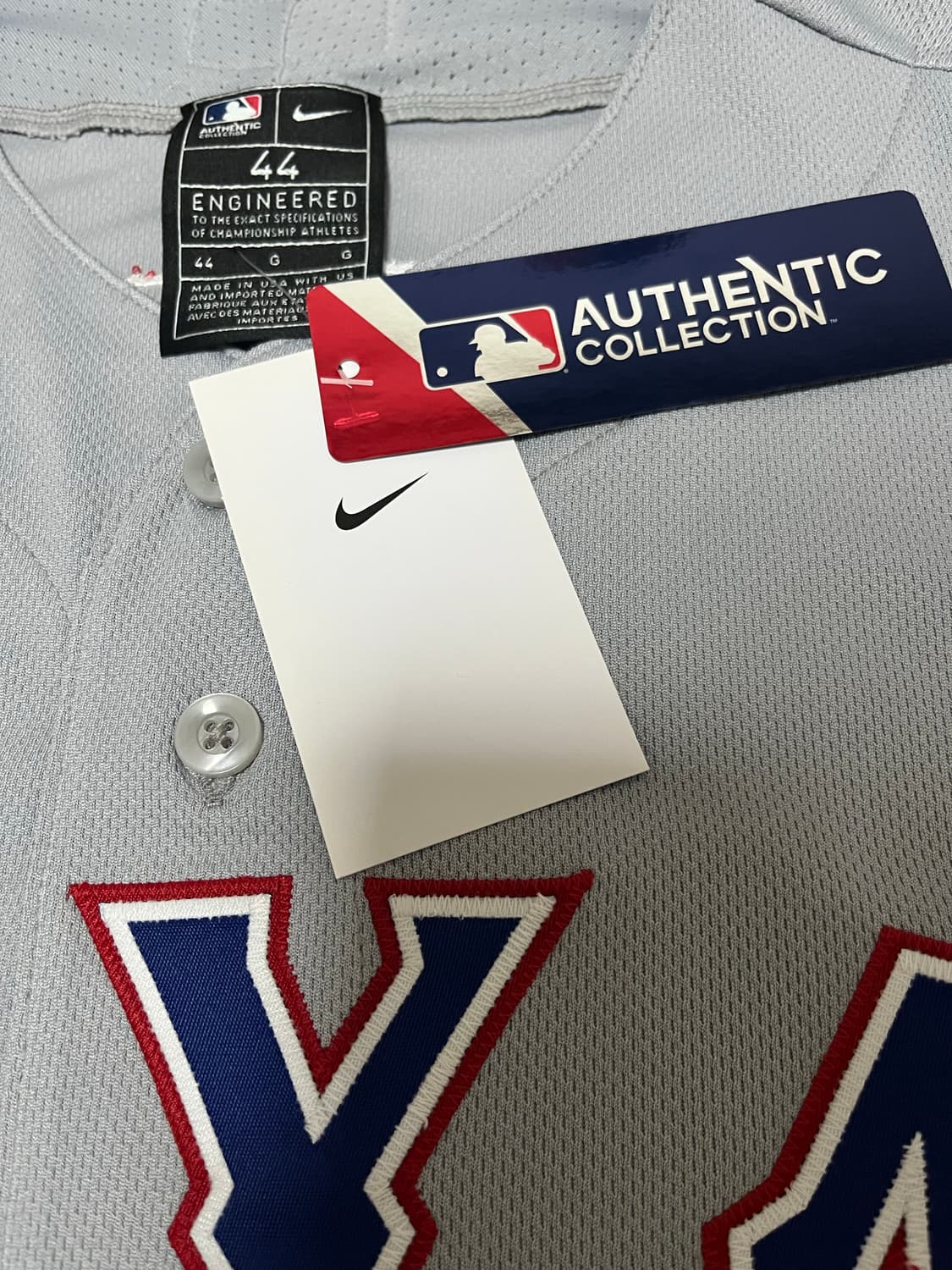 나이키 양현종 텍사스 레인저스 어웨이 그레이 정품 유니폼 상품이미지3