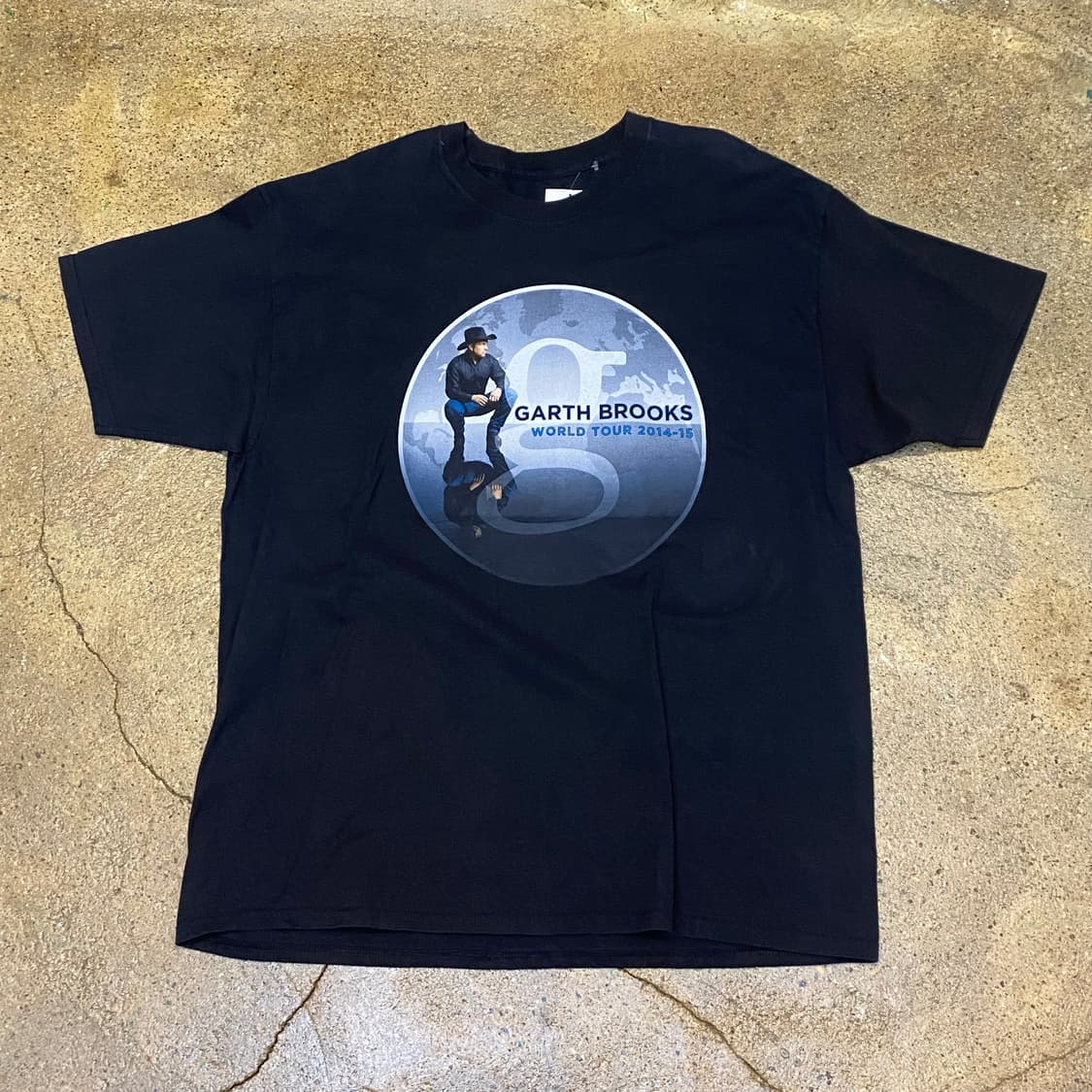 미국 빈티지 헤인즈 가스 브룩스 공시 굿즈 투어티 락티셔츠 반팔티 상품이미지1