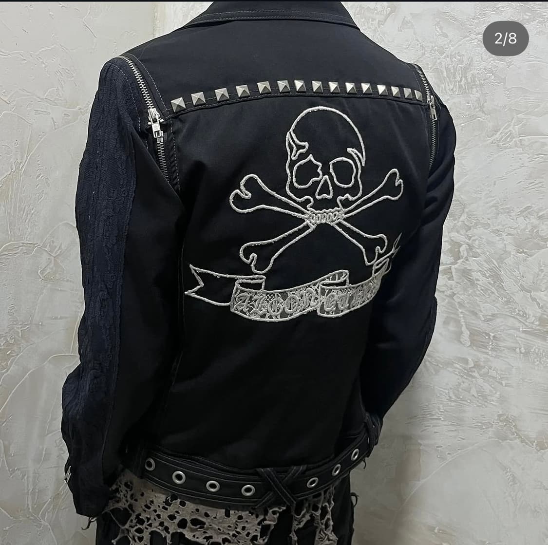 Algonquins skull punk rider jacket 상품이미지2