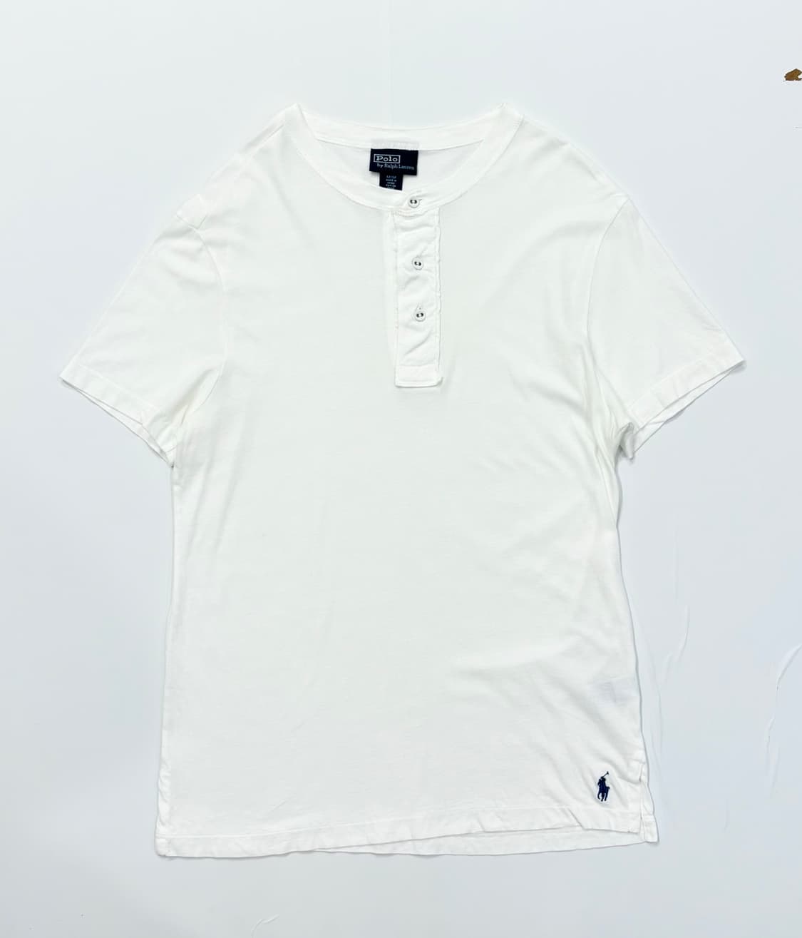 Polo 폴로랄프로렌 헨리넥 화이트 반팔티 상품이미지1