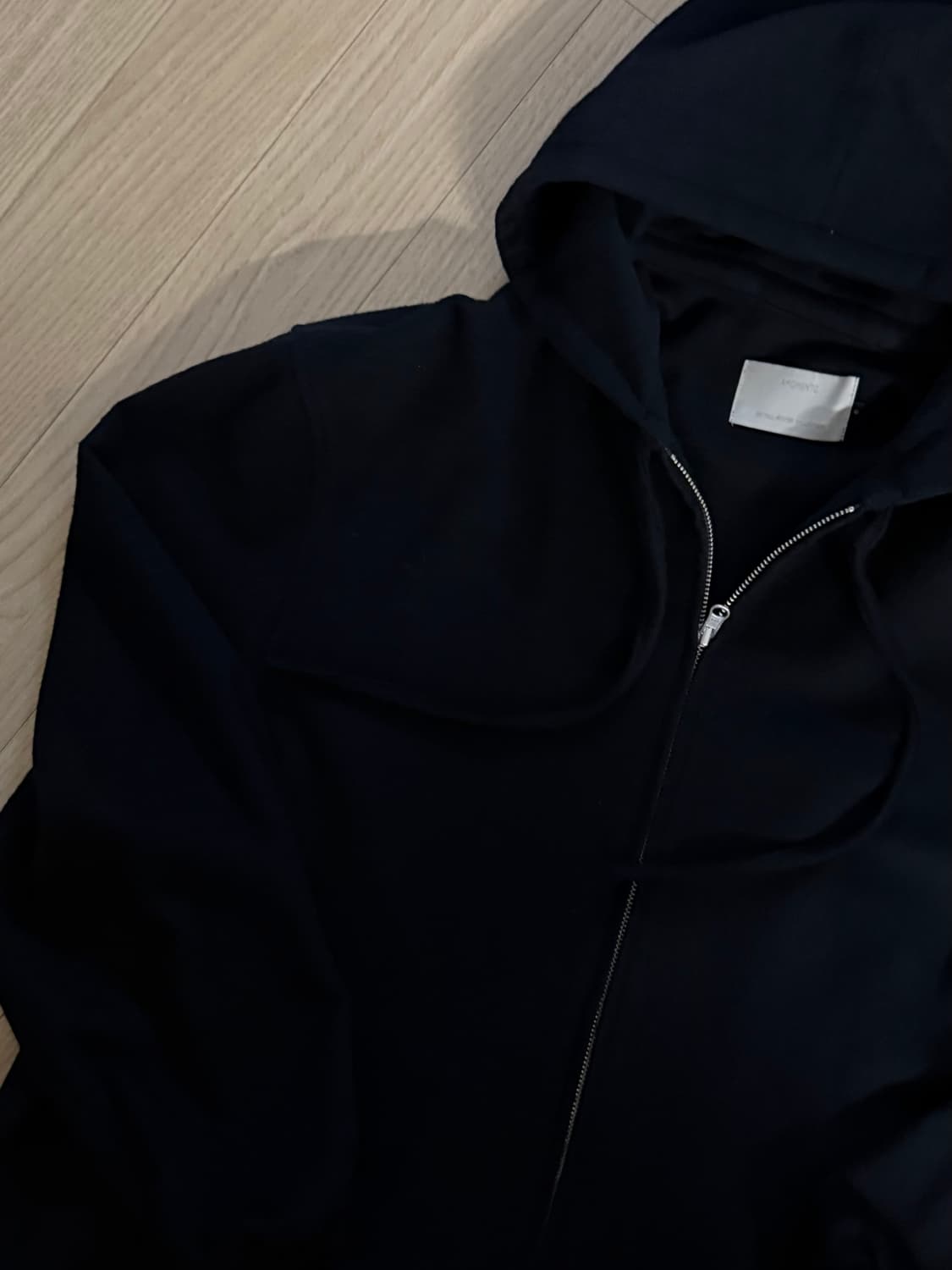 24FW 아모멘토 울 집업 판초 블랙 L 상품이미지1