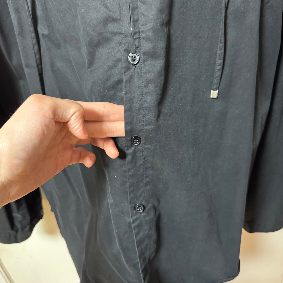 SATUR 블랙 지퍼 셔츠 자켓 L사이즈 상품이미지4