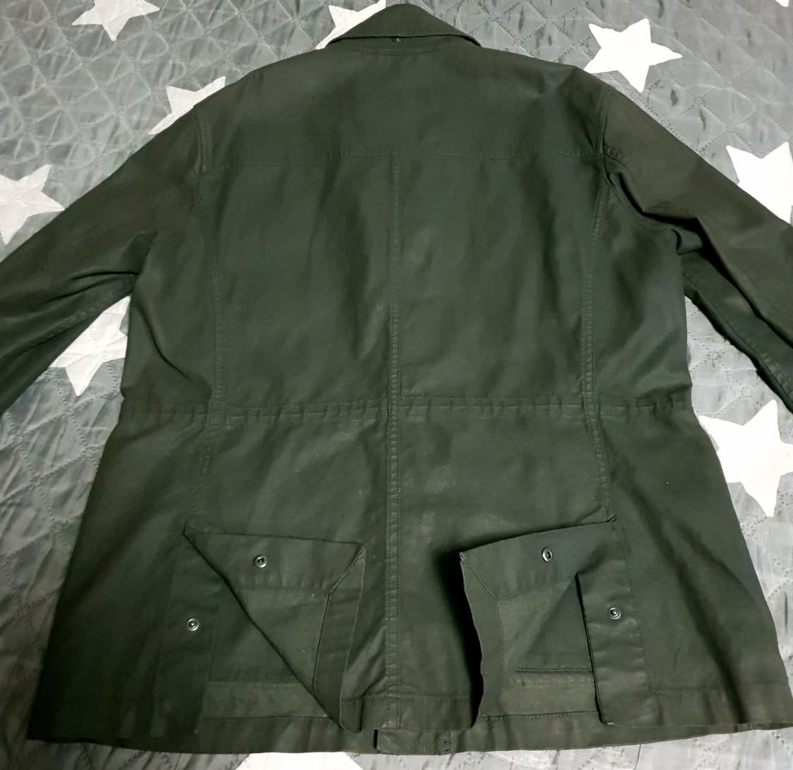 (희귀매물) 마시모두띠 왁스 필드자켓 올리브 그린 (L) 상품이미지4