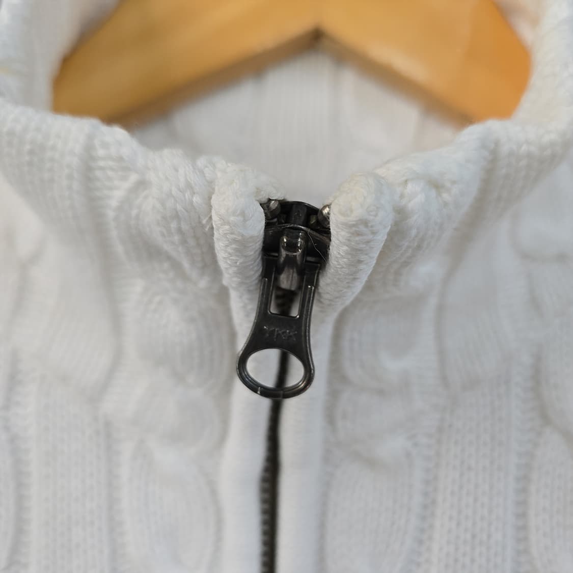 폴로 랄프로렌 꽈배기 케이블 집업 니트 가디건 M 상품이미지4