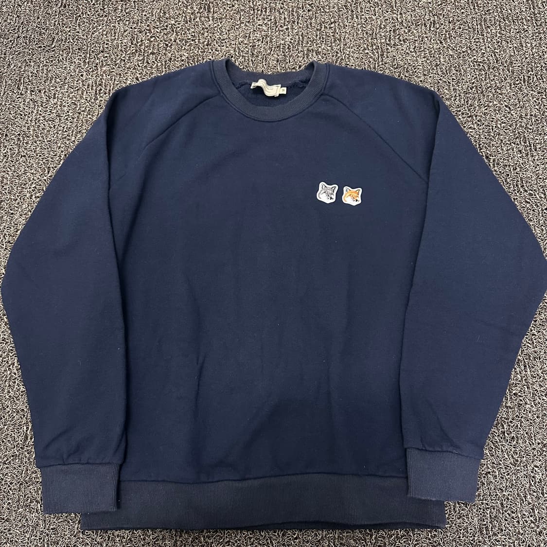 메종키츠네 더블 폭스 패치 네이비 맨투맨 M 상품이미지1