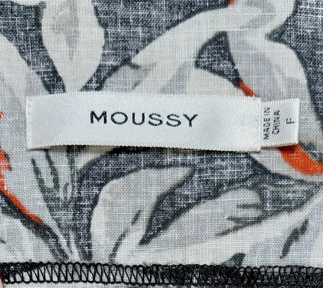 [M] 마우지(MOUSSY) 린넨 혼방 보타니컬 오픈칼라 반팔 셔츠 상품이미지5