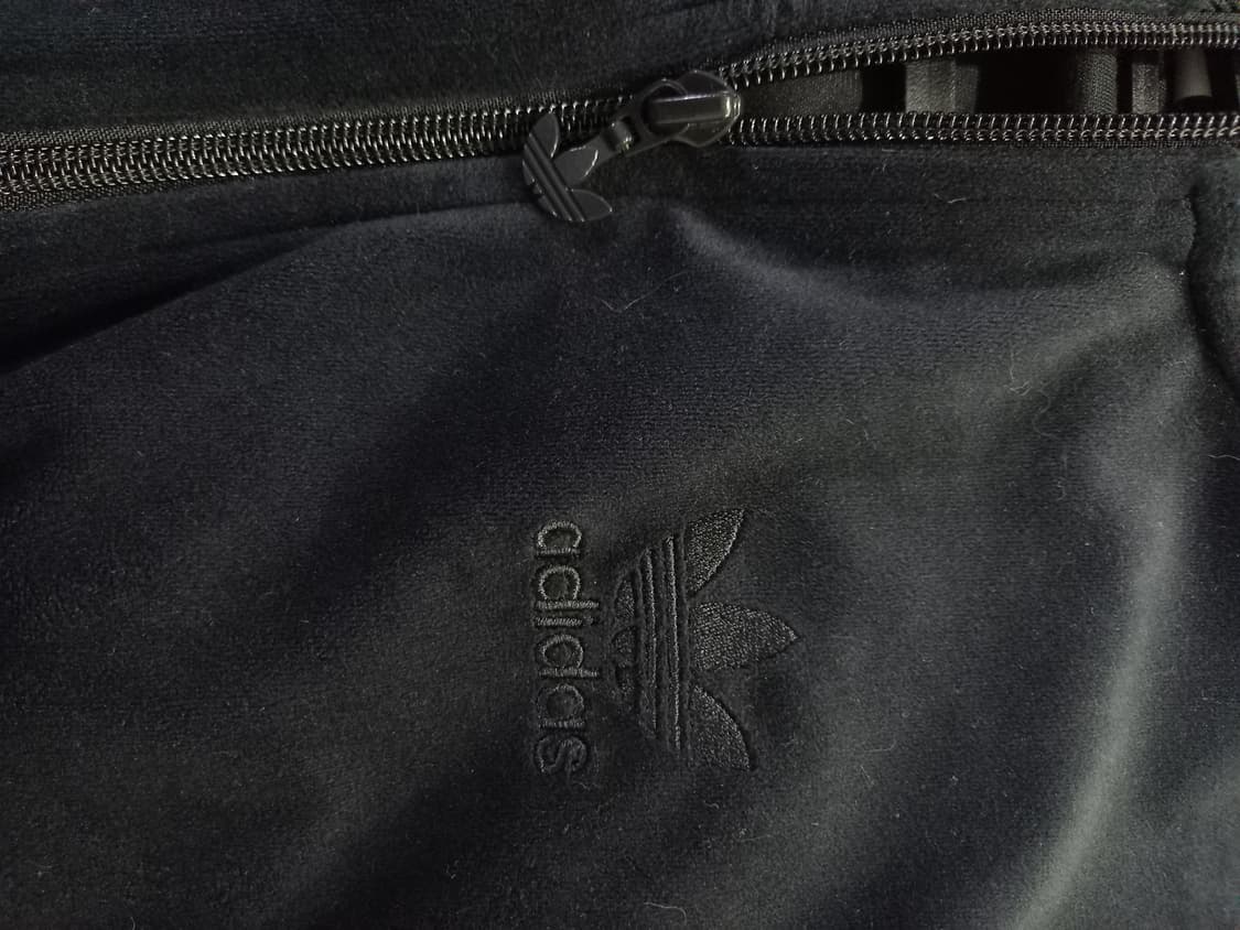 아디다스 벨벳 블랙 검정 트랙탑 저지 져지집업 90/S 상품이미지3