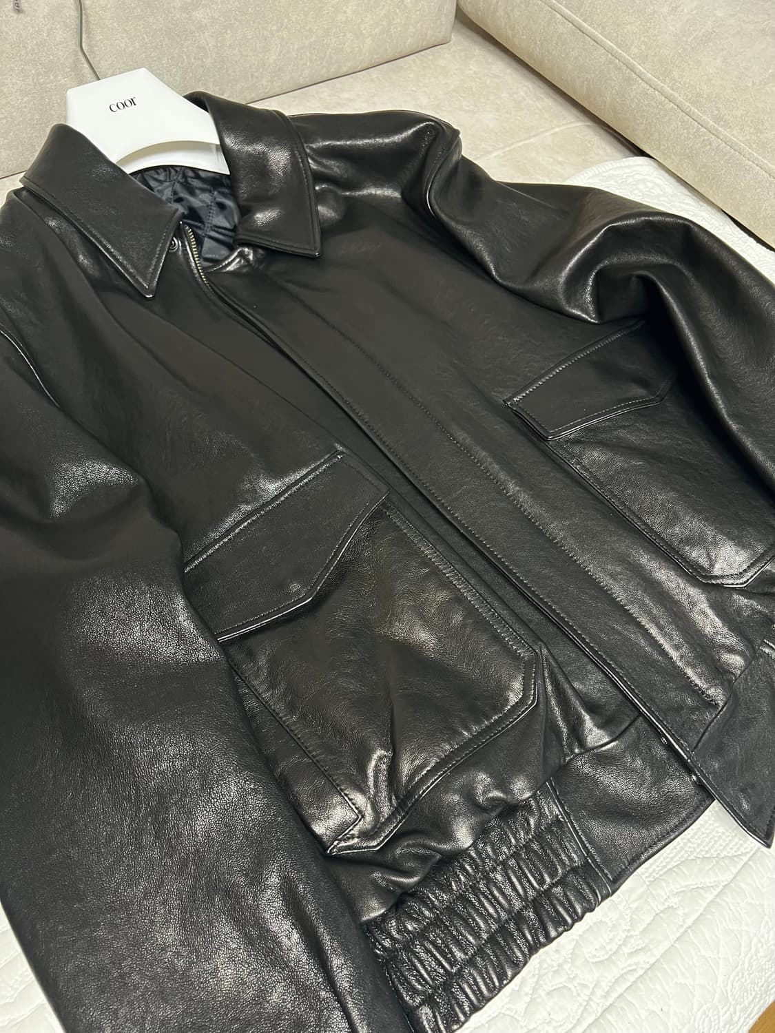 쿠어 베지터블 A-2 레더 자켓 상품이미지8