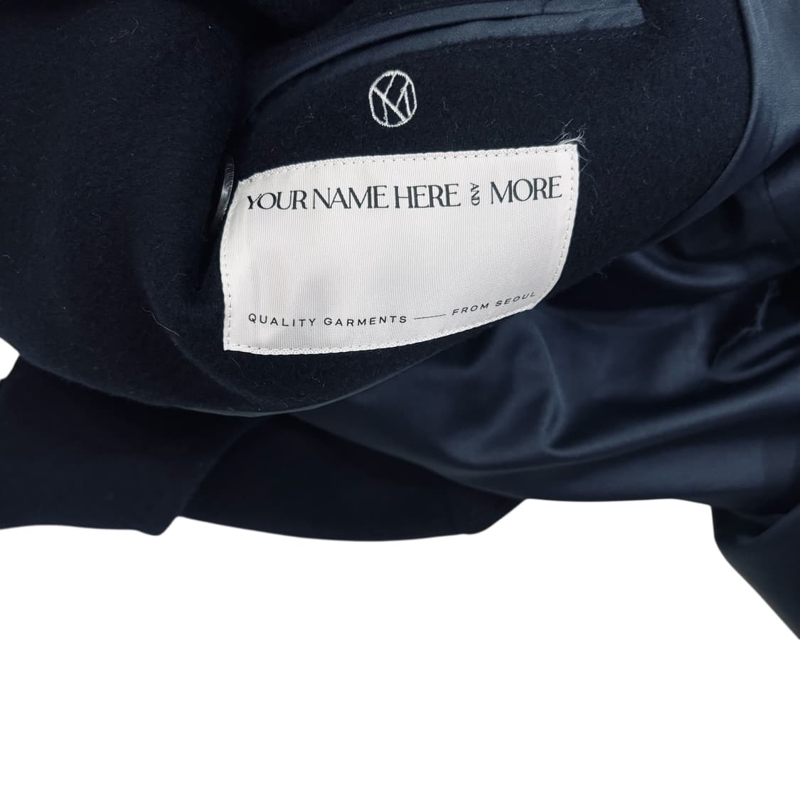 유어네임히얼 네이비 울 100 더블 코트 상품이미지4