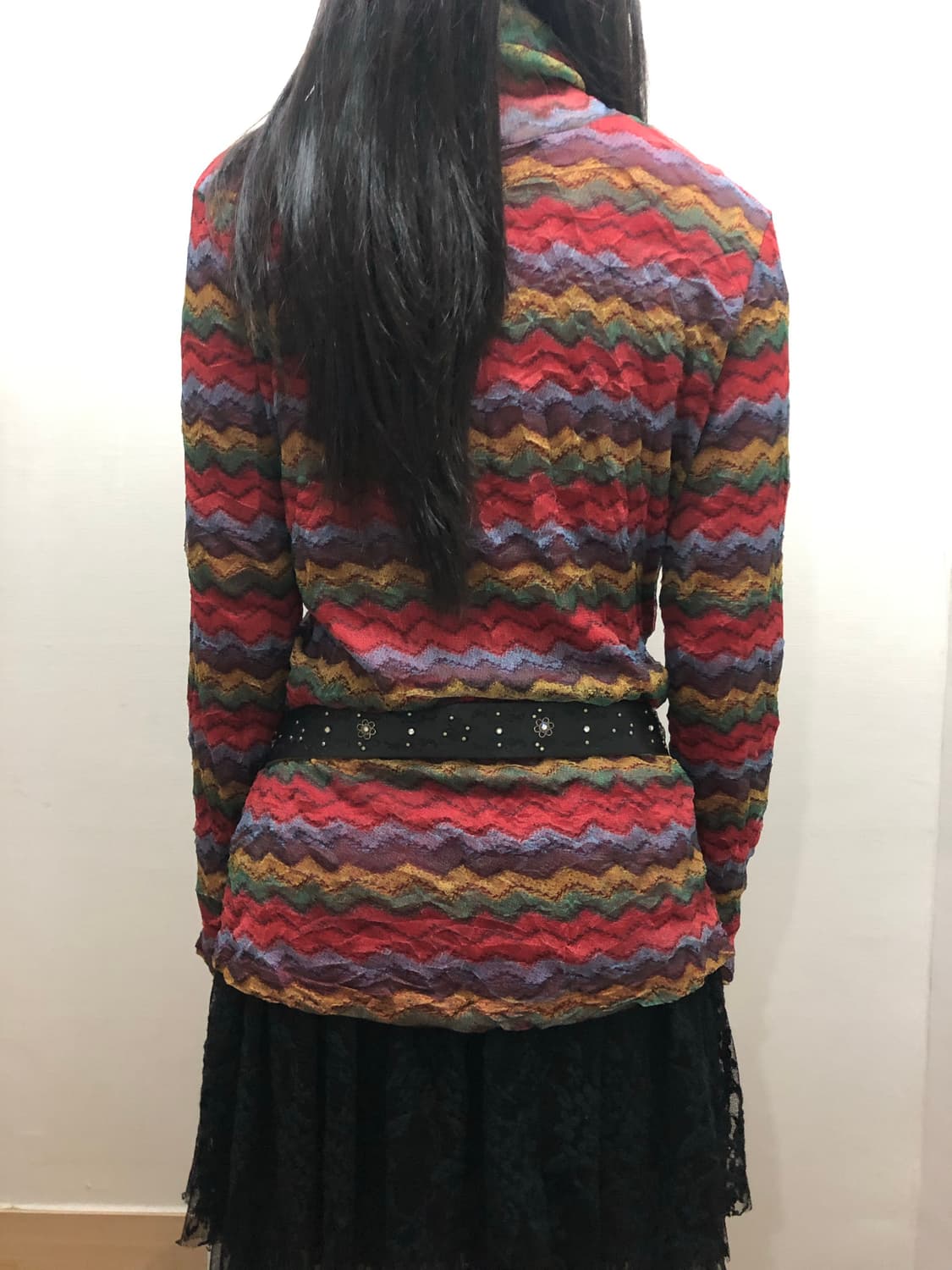 빈티지 히피 믹스컬러 스트라이프 탑 상품이미지7