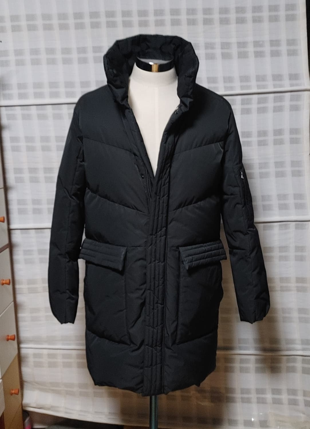 (구스다운) 솔리드옴므 패딩 점퍼 100 (슬림) / 후드 탈부착 상품이미지5