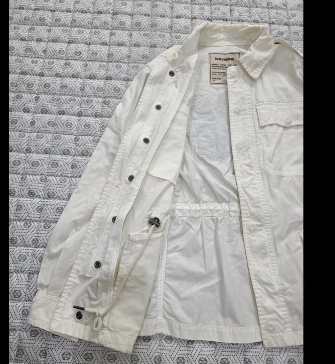 한섬 쟈딕앤볼테르 Zadig&Voltaire 아이보리 셔츠 자켓 S 상품이미지3