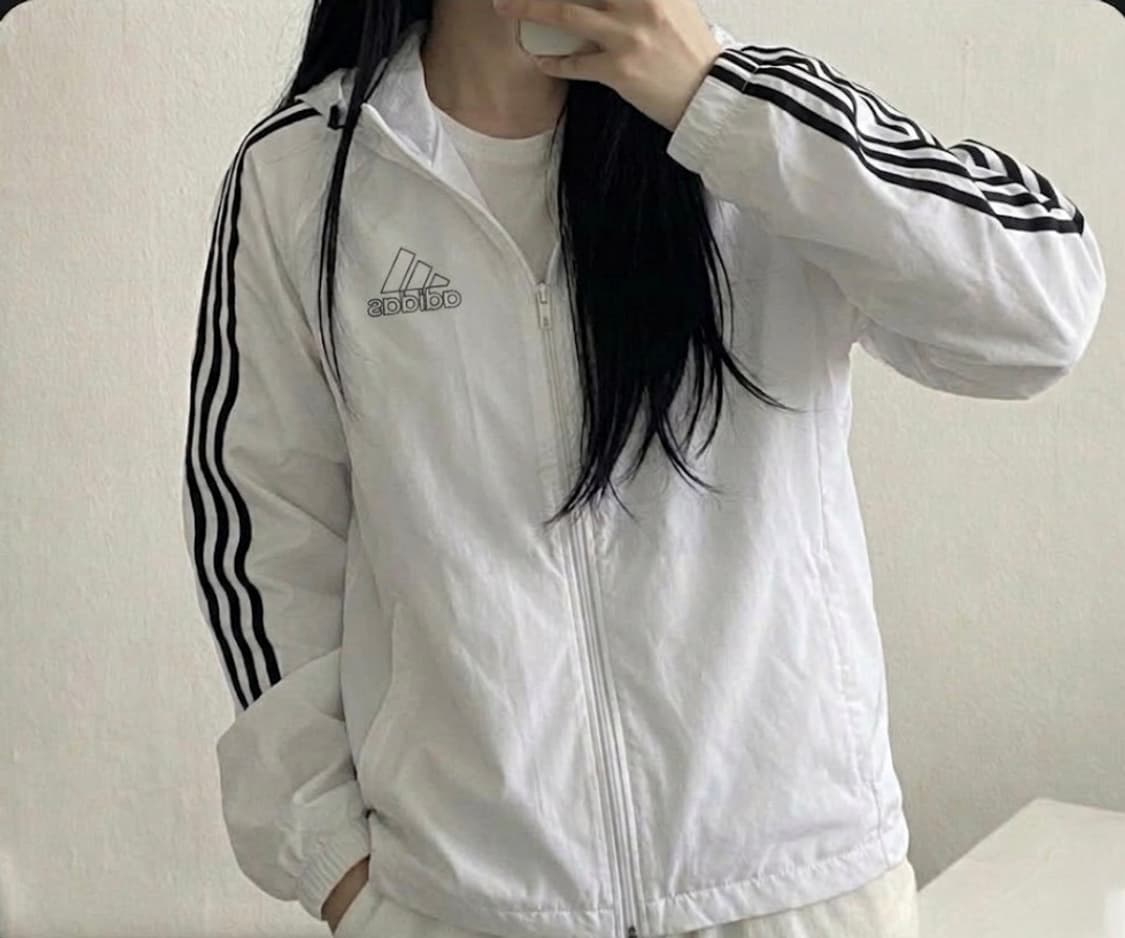 [S급] 실물존예❗️❗️ 대장급 아디다스 바람막이 화이트 L 상품이미지1
