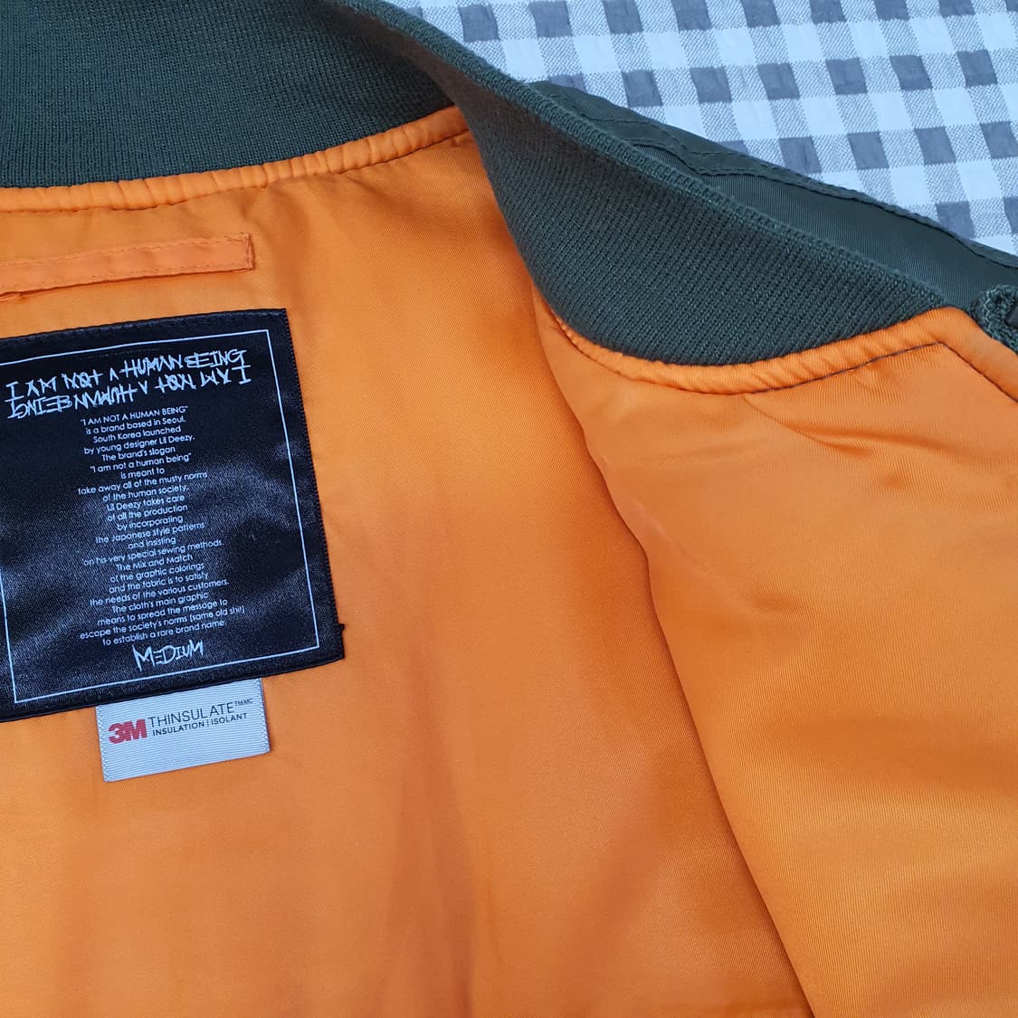 아임낫어휴먼비잉 MA-1 오버핏 항공점퍼 남자95~100 상품이미지8