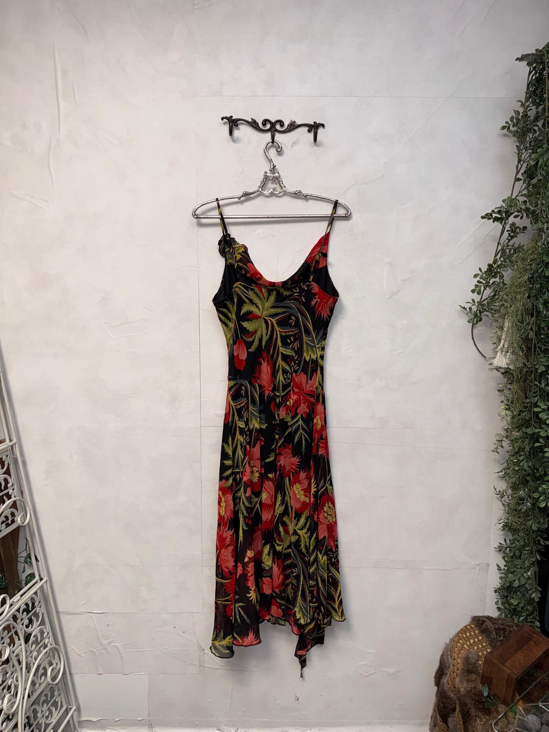 Black & red oriental floral maxi ops 상품이미지7