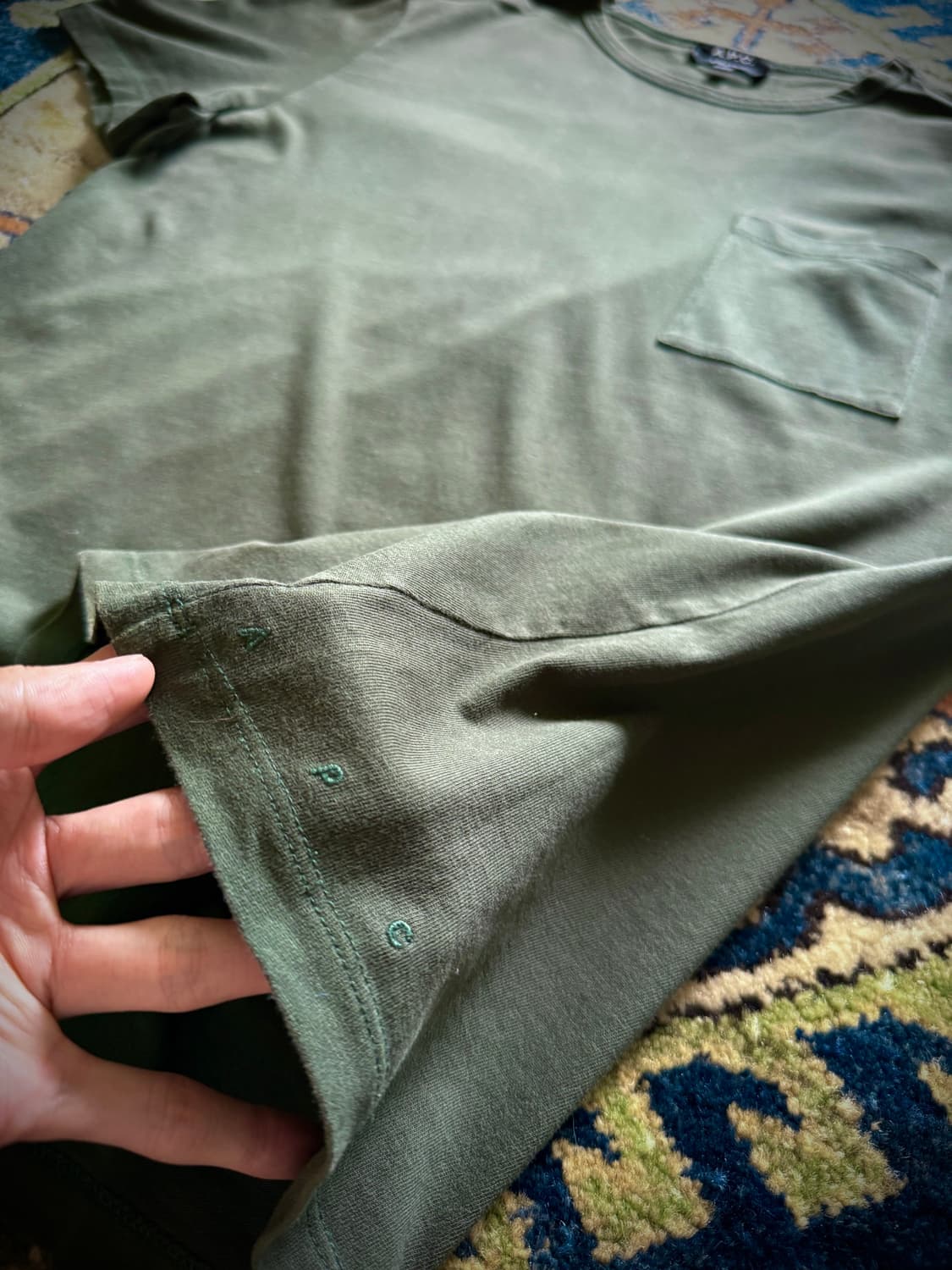 A.P.C. Olive green Pocket T shirt 상품이미지6