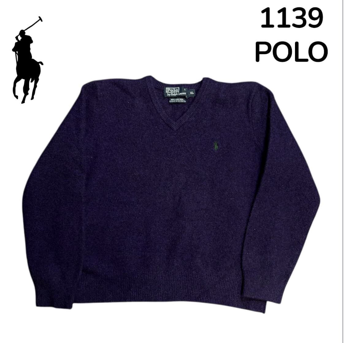 폴로 여성용 램스울 퍼플 니트 XL 상품이미지2