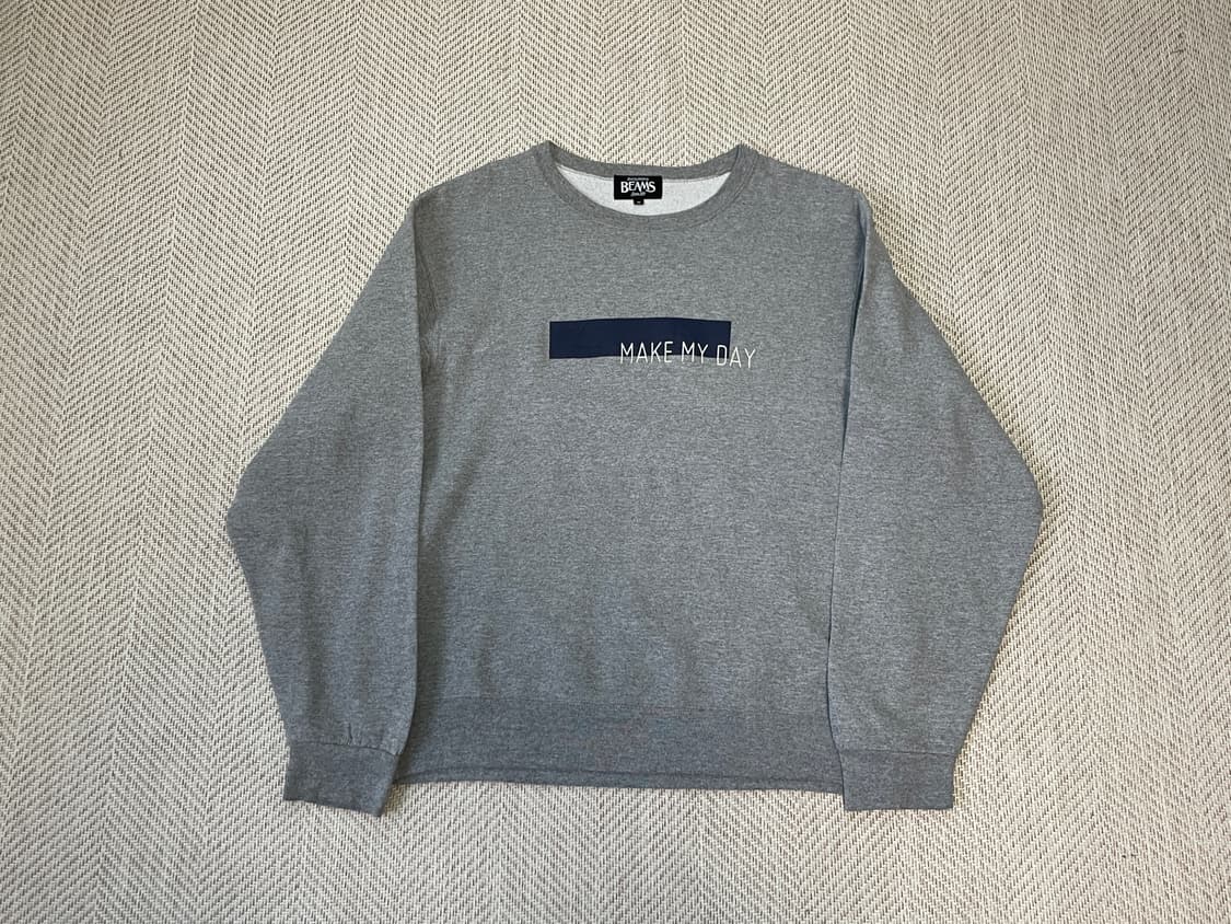 beams 빔즈 그레이 스웻셔츠 상품이미지1