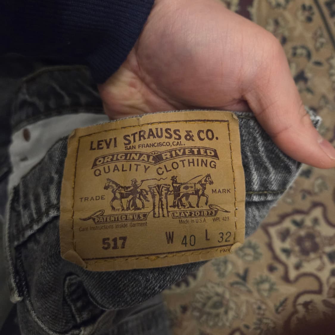 90s 리바이스 517 흑청 오렌지탭 40사이즈 상품이미지6