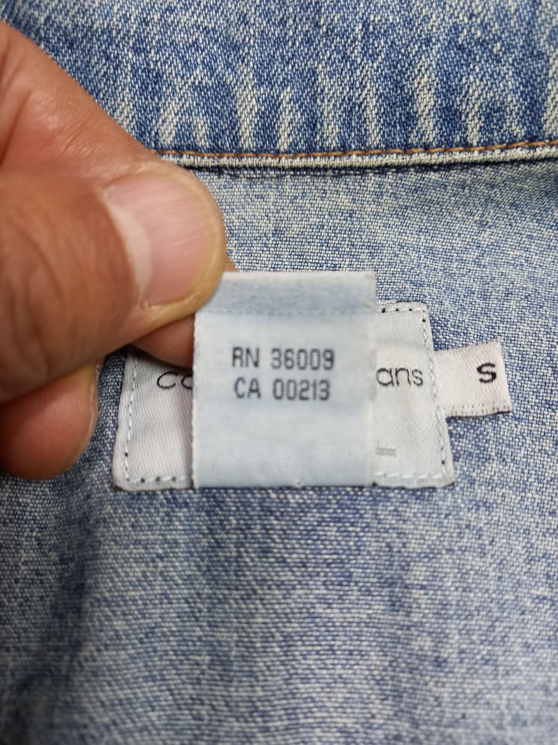 S85 Calvin Klein Turkey 워싱 데님자켓 연청 S-211 상품이미지7